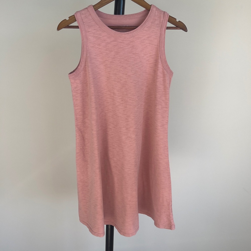 Universal Thread Rose Pink Slub Knit Cotton Sleeveless Mini Tank Dress Small